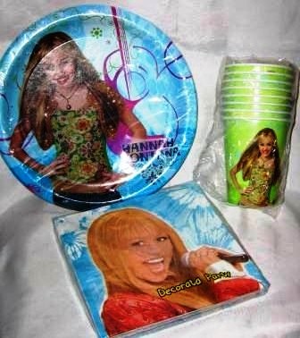 Kit vaisselle jetable Hannah Montana