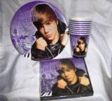 Kit vaisselle jetable Justin Bieber
