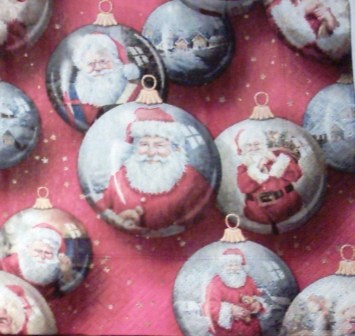 Le Père Noël dans les boules de Noël
