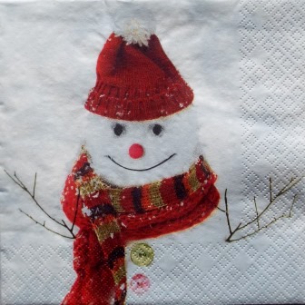 Beau bonhomme de neige en rouge