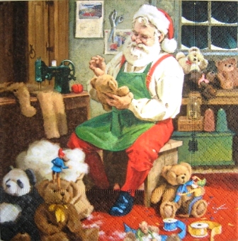 Le Père Noël répare les jouets