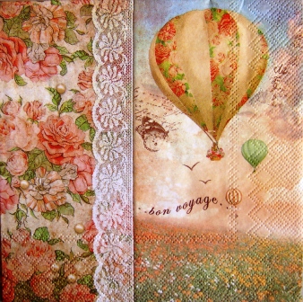 Voyage en ballon, roses et dentelle