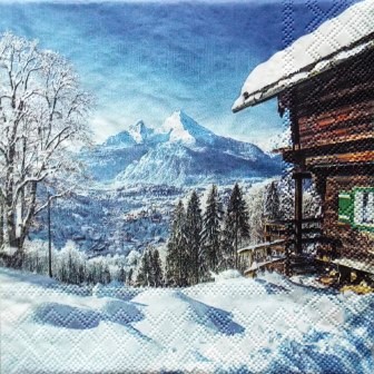 Chalet et paysage de montagne