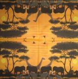 Animaux de la savane au crépuscule
