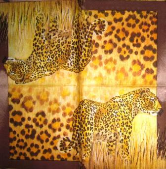 Léopard dans la savane
