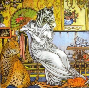 Madame zèbre et son guépard