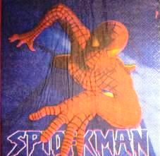 Spiderman fond bleu foncé