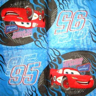 Cars "95" fond bleu